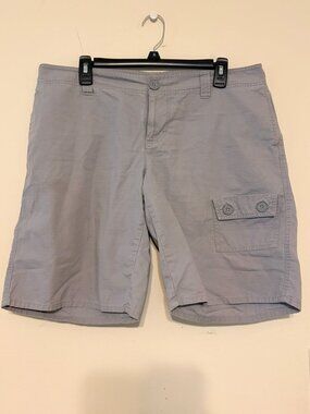 Women's The North Face Gray 5-Pocket Cargo 100% Cotton Shorts Size 14 Long